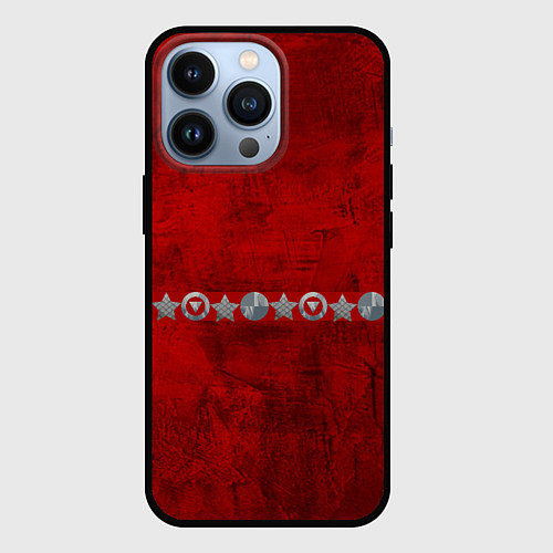 Чехол iPhone 13 Pro Красный градиент / 3D-Черный – фото 1