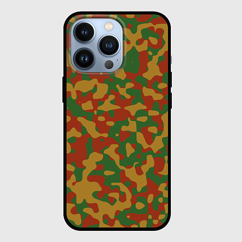 Чехол iPhone 13 Pro Камуфляж WW2 German / 3D-Черный – фото 1