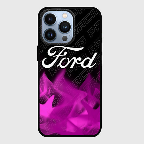 Чехол iPhone 13 Pro Ford pro racing: символ сверху / 3D-Черный – фото 1