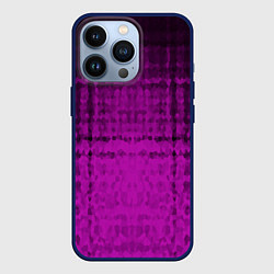 Чехол для iPhone 13 Pro Абстрактный мозаичный черно - пурпурный узор, цвет: 3D-тёмно-синий
