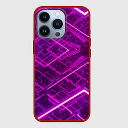 Чехол iPhone 13 Pro Абстрактные геометрические фиолетовые объекты