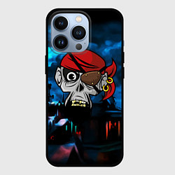 Чехол для iPhone 13 Pro Череп пирата, цвет: 3D-черный