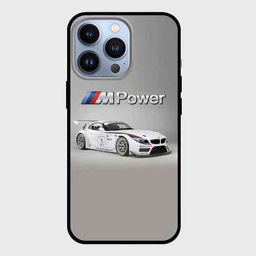 Чехол iPhone 13 Pro BMW Z4 GT3 - Motorsport - racing team / 3D-Черный – фото 1