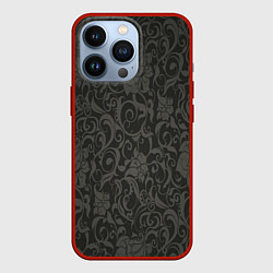 Чехол для iPhone 13 Pro The dark flowers, цвет: 3D-красный