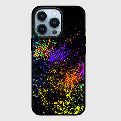 Чехол для iPhone 13 Pro Абстрактные брызги краски, цвет: 3D-черный