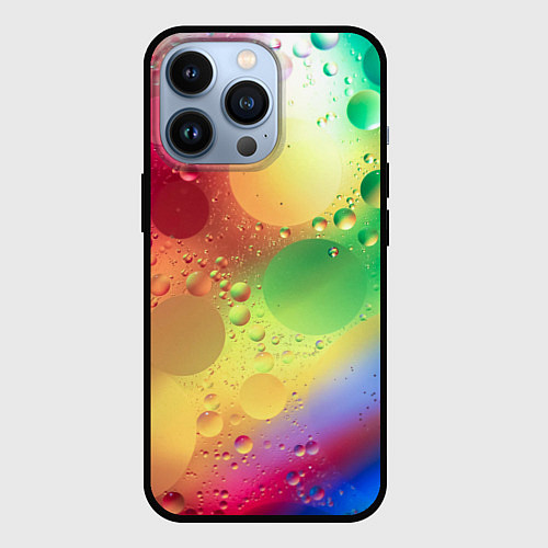 Чехол iPhone 13 Pro Свет и пузыри / 3D-Черный – фото 1