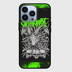 Чехол iPhone 13 Pro Slipknot green logo