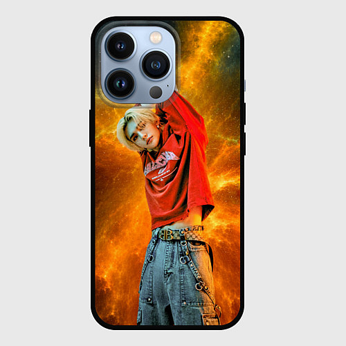 Чехол iPhone 13 Pro Hyunjin Stray Kids space / 3D-Черный – фото 1