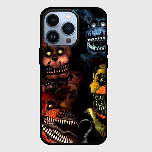 Чехол iPhone 13 Pro Five Nights at Freddys / 3D-Черный – фото 1