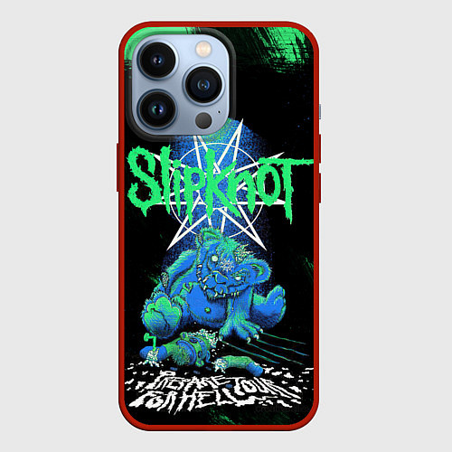 Чехол iPhone 13 Pro Slipknot monster / 3D-Красный – фото 1