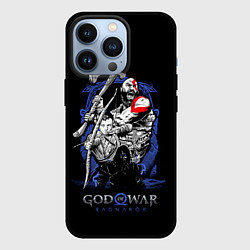 Чехол для iPhone 13 Pro Кратос,Атрей и Тор GoW Ragnarok, цвет: 3D-черный