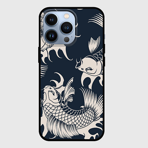 Чехол iPhone 13 Pro Japan carp / 3D-Черный – фото 1