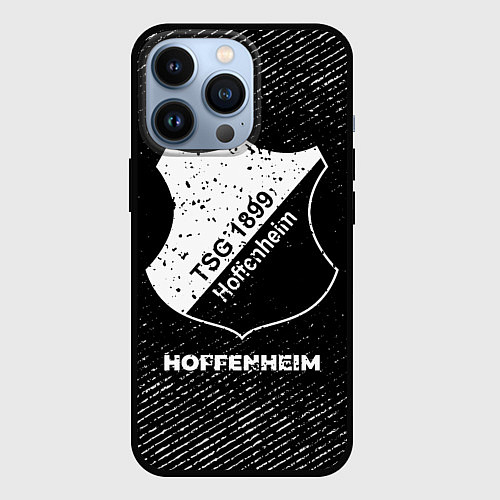 Чехол iPhone 13 Pro Hoffenheim с потертостями на темном фоне / 3D-Черный – фото 1