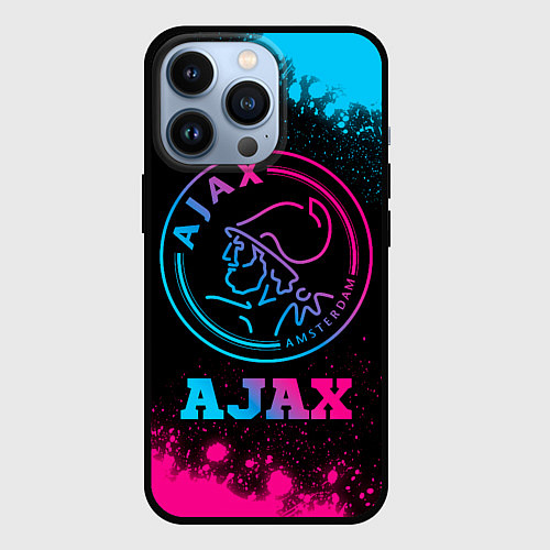 Чехол iPhone 13 Pro Ajax - neon gradient / 3D-Черный – фото 1