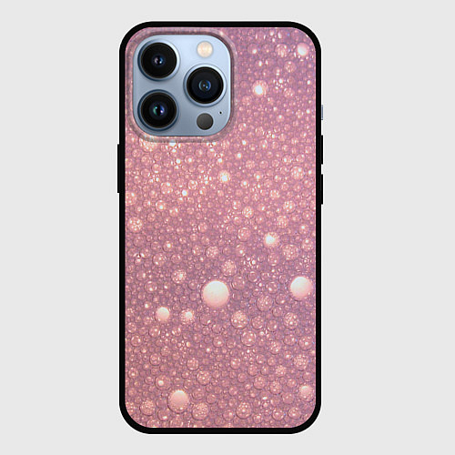 Чехол iPhone 13 Pro Pink bubbles / 3D-Черный – фото 1