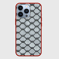 Чехол для iPhone 13 Pro Бетонная черепица - текстура, цвет: 3D-красный