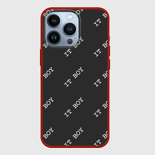 Чехол iPhone 13 Pro Программисты - IT BOY / 3D-Красный – фото 1