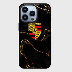 Чехол iPhone 13 Pro Gold Porsche