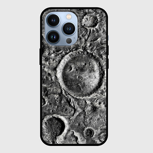 Чехол iPhone 13 Pro Поверхность луны / 3D-Черный – фото 1