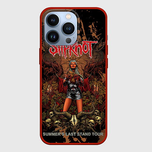 Чехол iPhone 13 Pro Slipknot satan girl / 3D-Красный – фото 1