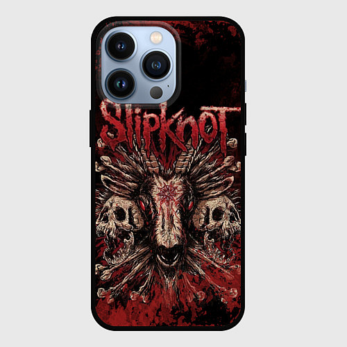 Чехол iPhone 13 Pro Horror Slipknot / 3D-Черный – фото 1