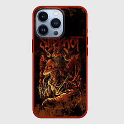 Чехол для iPhone 13 Pro Slipknot Dragon, цвет: 3D-красный