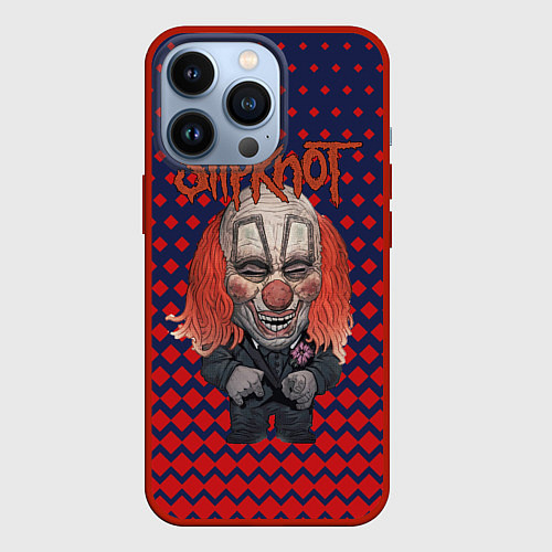 Чехол iPhone 13 Pro Slipknot clown / 3D-Красный – фото 1