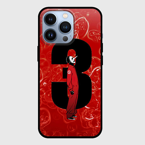 Чехол iPhone 13 Pro Третий Slipknot / 3D-Черный – фото 1