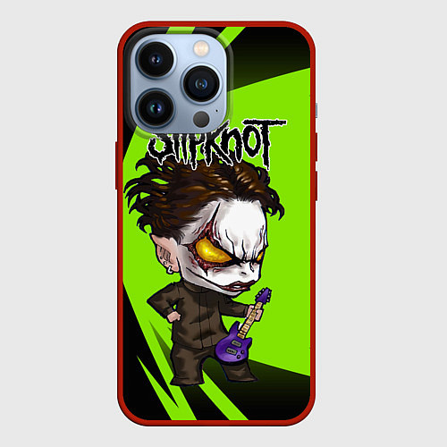 Чехол iPhone 13 Pro Slipknot green / 3D-Красный – фото 1