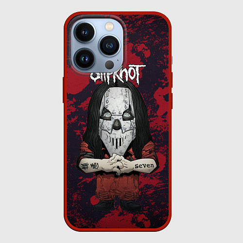 Чехол iPhone 13 Pro Slipknot dark red / 3D-Красный – фото 1