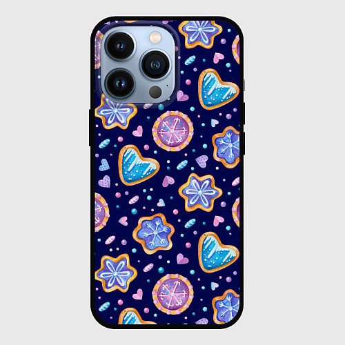 Чехол iPhone 13 Pro Новогоднее печение / 3D-Черный – фото 1
