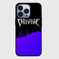 Чехол для iPhone 13 Pro Bullet For My Valentine purple grunge, цвет: 3D-черный