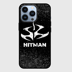 Чехол iPhone 13 Pro Hitman с потертостями на темном фоне