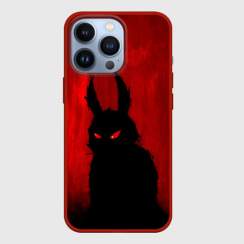 Чехол iPhone 13 Pro Evil Rabbit / 3D-Красный – фото 1