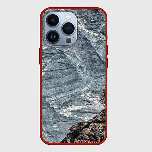 Чехол iPhone 13 Pro Море и гора / 3D-Красный – фото 1