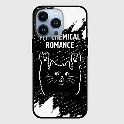 Чехол для iPhone 13 Pro Группа My Chemical Romance и рок кот, цвет: 3D-черный