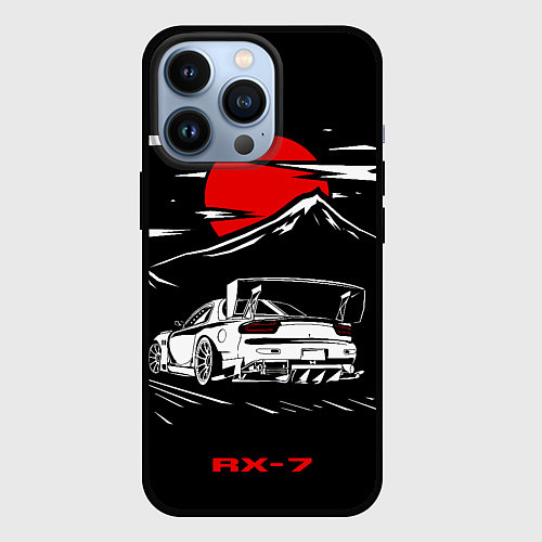 Чехол iPhone 13 Pro Мазда RX - 7 JDM Style / 3D-Черный – фото 1