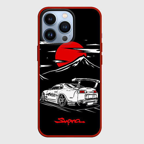 Чехол iPhone 13 Pro Тойота супра - JDM Style / 3D-Красный – фото 1