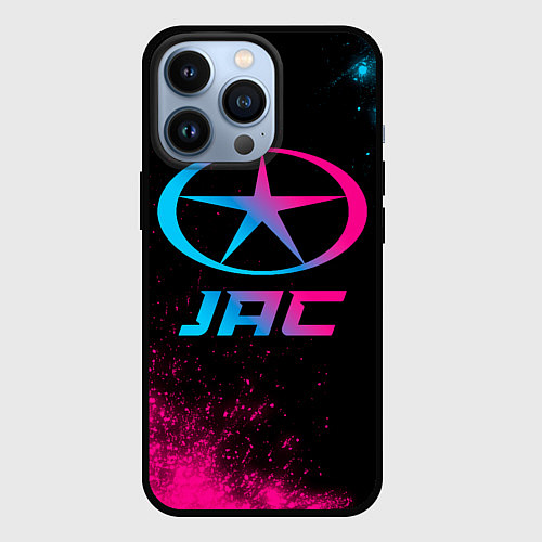 Чехол iPhone 13 Pro JAC - neon gradient / 3D-Черный – фото 1