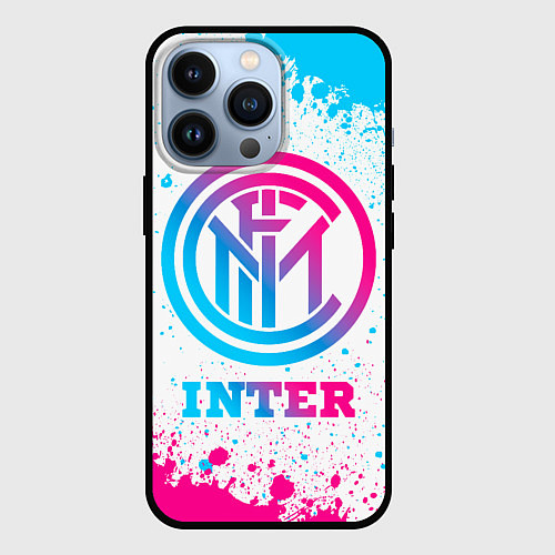 Чехол iPhone 13 Pro Inter neon gradient style / 3D-Черный – фото 1