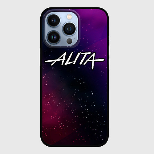 Чехол iPhone 13 Pro Alita gradient space / 3D-Черный – фото 1