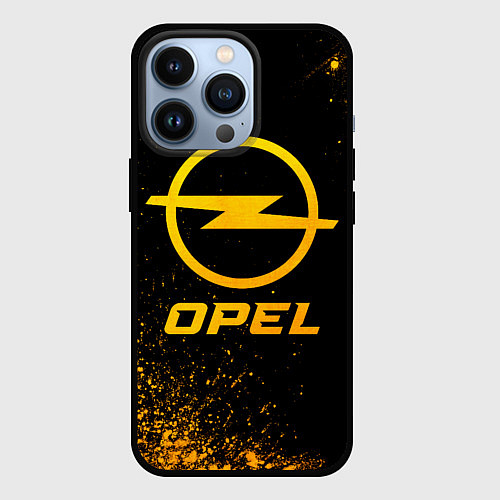 Чехол iPhone 13 Pro Opel - gold gradient / 3D-Черный – фото 1