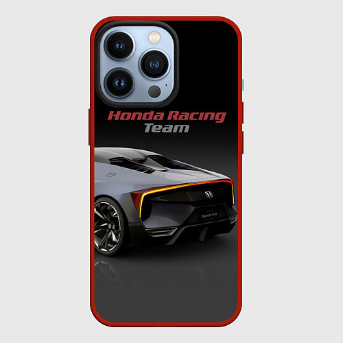 Чехол iPhone 13 Pro Honda Racing Team - Japan / 3D-Красный – фото 1