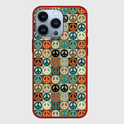 Чехол iPhone 13 Pro Peace symbol pattern