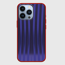 Чехол для iPhone 13 Pro Строгий узор в полоску, который стройнит, цвет: 3D-красный