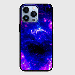Чехол iPhone 13 Pro Неоновый космос со звездами