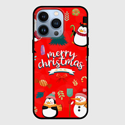 Чехол iPhone 13 Pro Merry christmas art