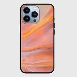 Чехол для iPhone 13 Pro Оранжевая река и краски, цвет: 3D-черный