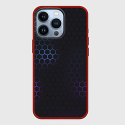 Чехол для iPhone 13 Pro Броня из стали градиент, цвет: 3D-красный