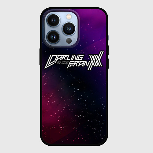 Чехол iPhone 13 Pro Darling in the FranXX gradient space / 3D-Черный – фото 1